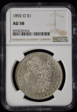 1892-O Morgan Dollar NGC AU-58
