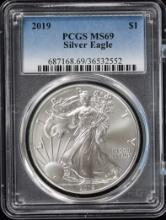 2018 American Silver Eagle PCGS MS69 52