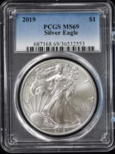 2018 American Silver Eagle PCGS MS69 53