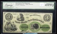 $3 State Bank of New Brunswick PCCGS Legacy 45PP2