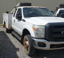 2012 Ford F350 4X4 Extended Cab Open Utility Body / Located: El Reno, OK