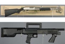 Two Slide Action Shotguns with Boxes