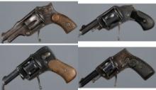 Four Velo-Dog Double Action Revolvers
