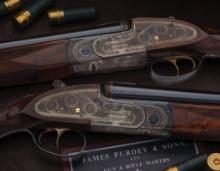 Pair of Factory P. Chung Engraved Purdey Sidelock Shotgun
