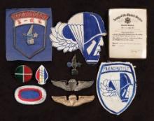 Grouping of Military Insignia and Patches