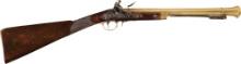 Flintlock Brass Barrel Blunderbuss with Underfolding Bayonet