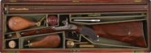 Cased B. Sturman Percussion Double Barrel Shotgun