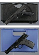 Two Semi-Automatic Pistols with Cases