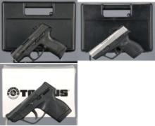 Three Taurus Semi-Automatic Pistols with Cases