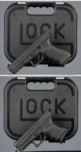 Two Glock Gen 4 Semi-Automatic Pistols with Cases