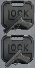 Two Glock Semi-Automatic Pistols with Cases