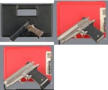 Three Spanish Semi-Automatic Pistols with Cases