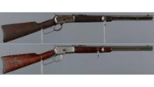 Two Winchester Model 1892 Lever Action Carbines in .25-20 WCF