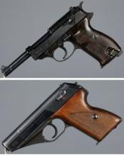 Two World War II Era German Semi-Automatic Pistols