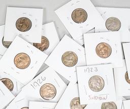 34 Buffalo Nickels; Various Dates/Mints