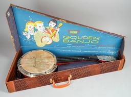 Toy Emenee Golden Banjo, Ca. 1950's