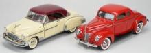 2 Franklin Mint Precision Model Cars; 1950 Chevy & 1940 Ford