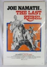 Original 1971 Joe Namath in THE LAST REBEL One Sheet Movie Poster