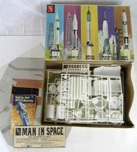 Vintage 1960's AMT 1:200 NASA Space Rocket 5-Pack Model Kit Set