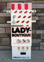 Vintage "Lady Boutique" Coin Operated Feminine Products Bathroom Vending Machine