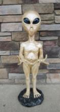Excellent 40" Fiberglass Alien Statue (Standing)