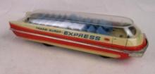 Outstanding Vintage Germany Tin Friction Trans-Europ-Express Space Age Bus