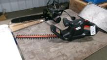 14" REMINGTON ELECTRIC CHAIN SAW (like new ) &BLACK & DECKER HEDGE TRIMMER