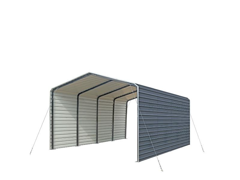 New TMG-MSC1220F Metal Garage Carport Shed 12' x 20' With Side Walls