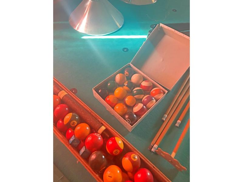 Pool Table, Light & Accessories
