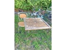 Wrought Iron Patio Table & Chairs