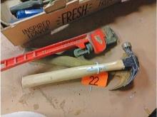 2 Hammers & Pipe Wrench