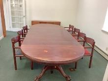 12' Claw Foot Mahogany Table With 7 Chairs
