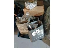 Tote of New & Used Motorcycle Parts & Tools