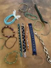 Assorted bracelets. 14 pieces