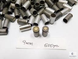 500 Pieces of Mixed 9mm Casings