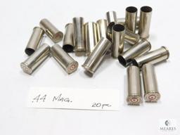 20 Pieces of 44 MAG Nickel Platted Brass