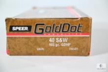 50 Rounds Speer Gold Dot Ammunition 40 S&W 165 Grain GDHP