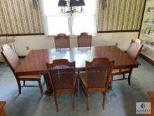 82 x 42 x 29 Dining Table with Six Chairs and One Leaf
