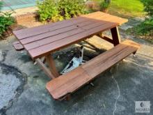 Six-foot Wooden Picnic Table