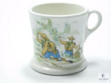 1920's British Ceramic Mug - 3 Hiking Scouts Scene