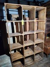 Vintage Wooden Crate Tall Cabinet