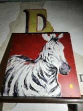 Studded Zebra Painting 4' x 4'