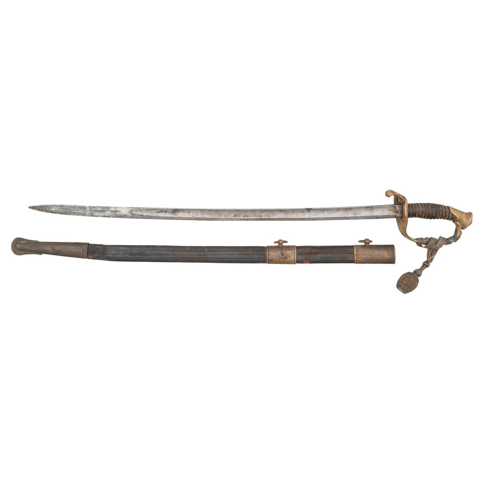 1850 Foot Officers Sword Identified to Captain Julius Ellendorf - WIA at Cold Harbor