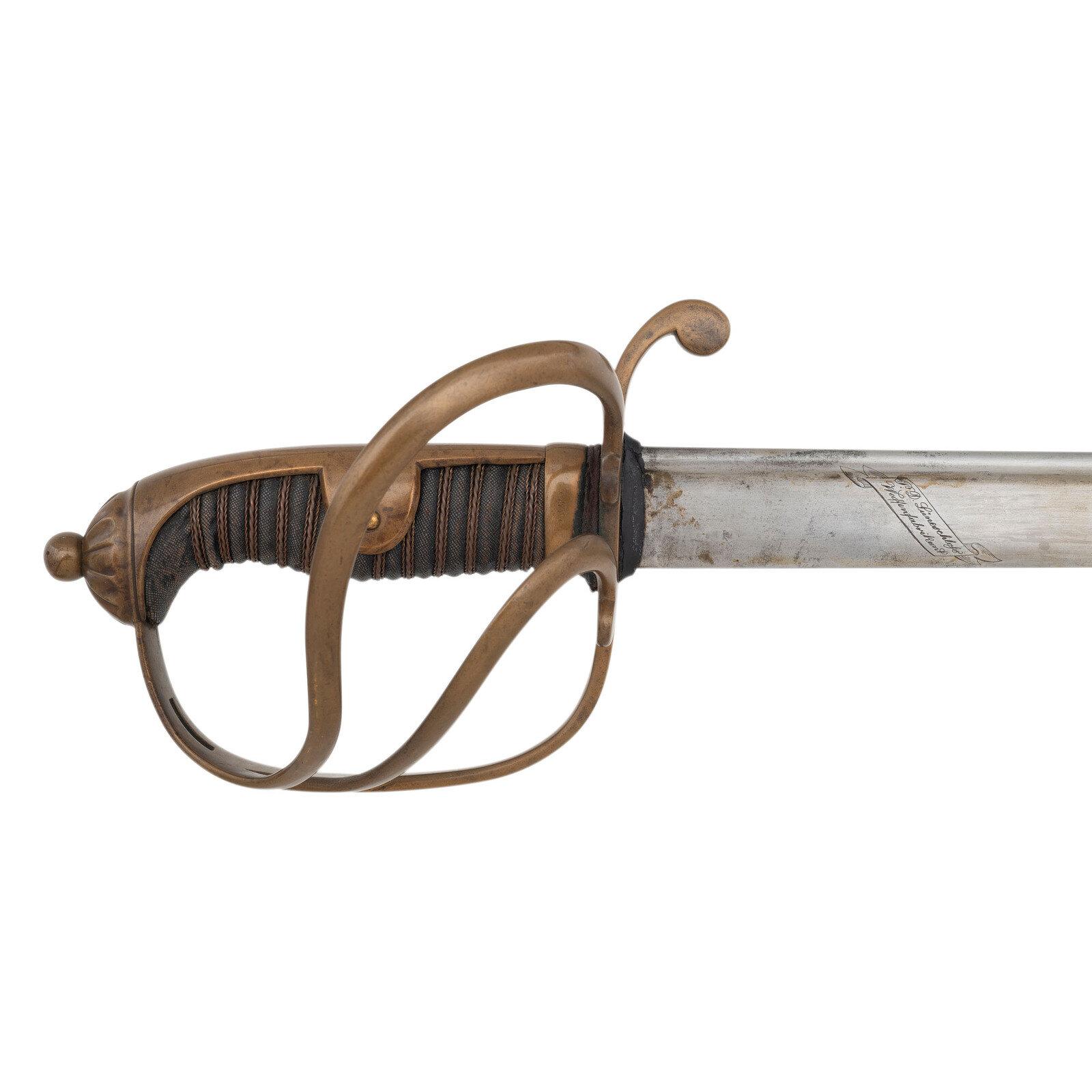 PDL British 1821 Pattern Sword Inscribed to Capt. Frank Chamberlain - WIA at Gettysburg