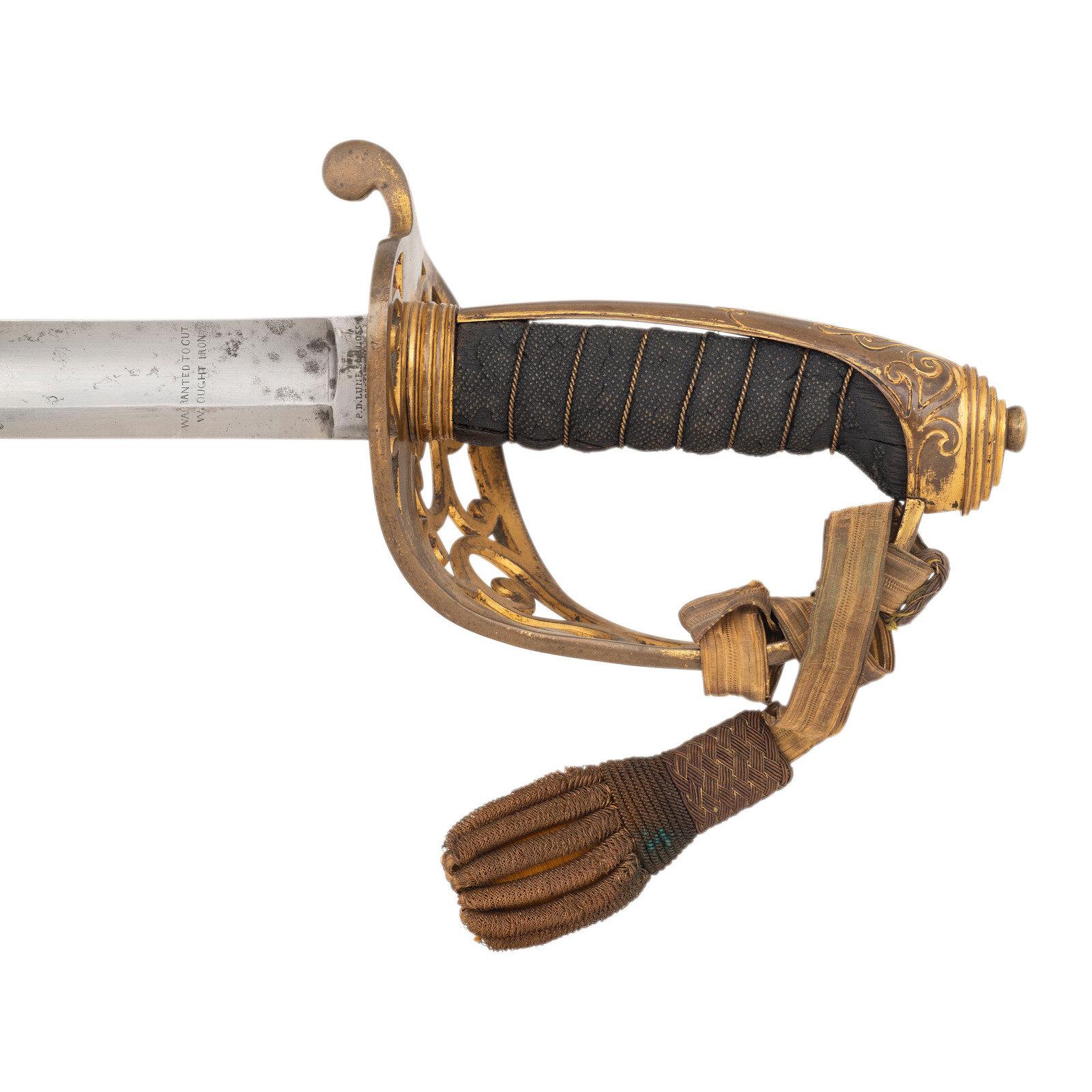 Tiffany Non-Reg British Pattern 1822/54 Sword to Capt. Theodore Hamilton, Richmond Guard-WIA