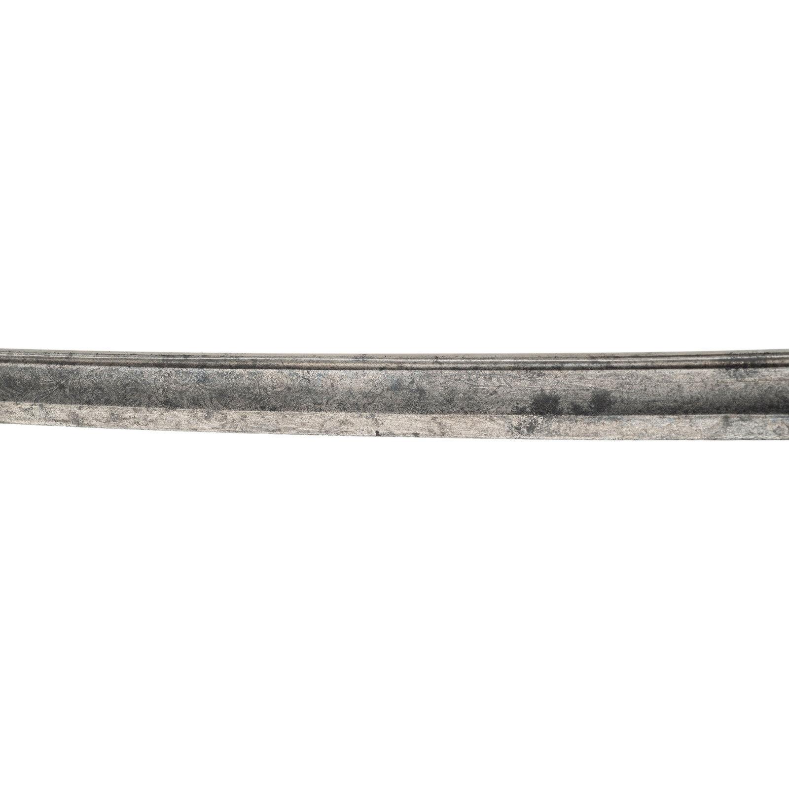 German Silver Gripped Officers Sword Inscribed to Isaiah Conley - 101st PA - POW and Prison Escapee