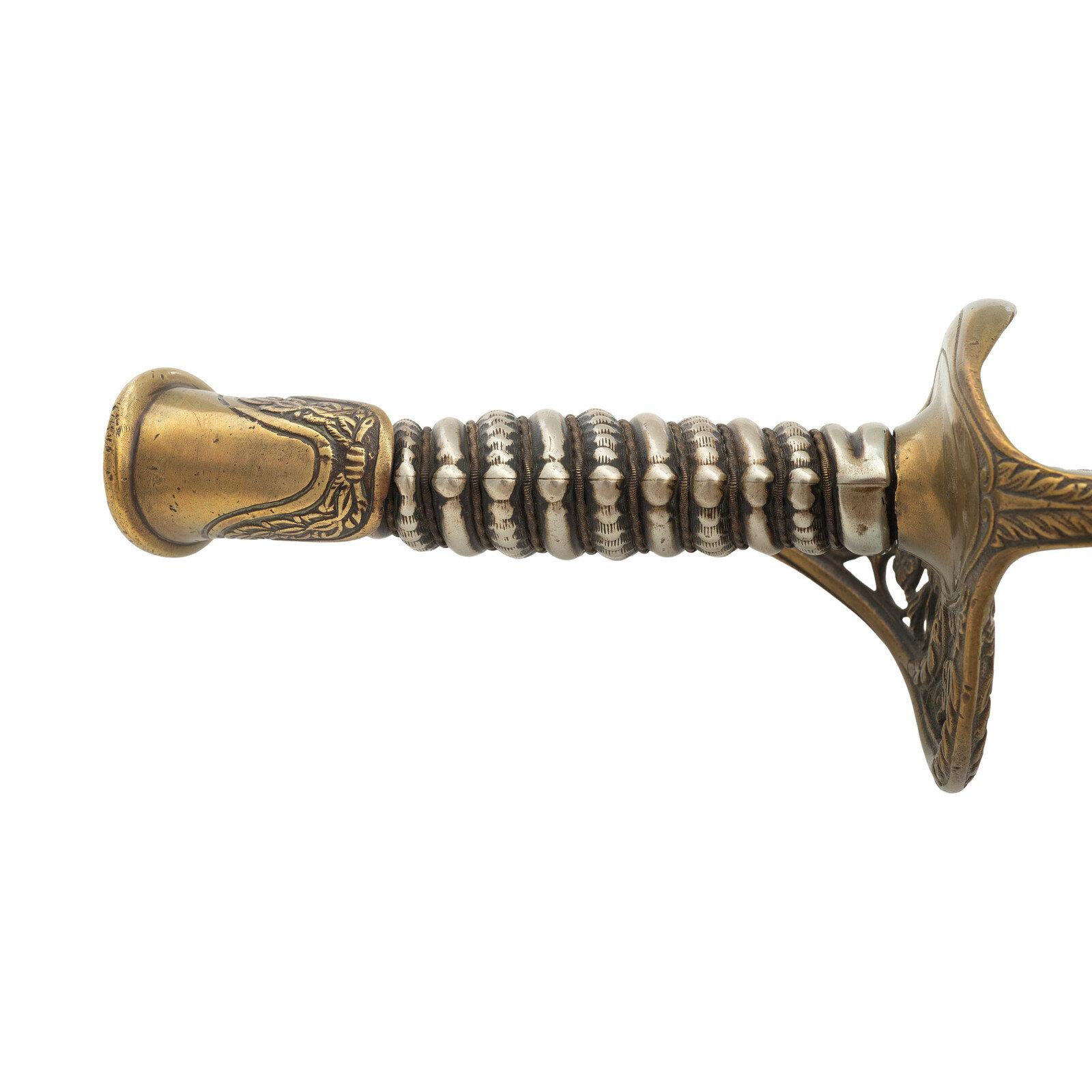 German Silver Gripped Officers Sword Inscribed to Isaiah Conley - 101st PA - POW and Prison Escapee