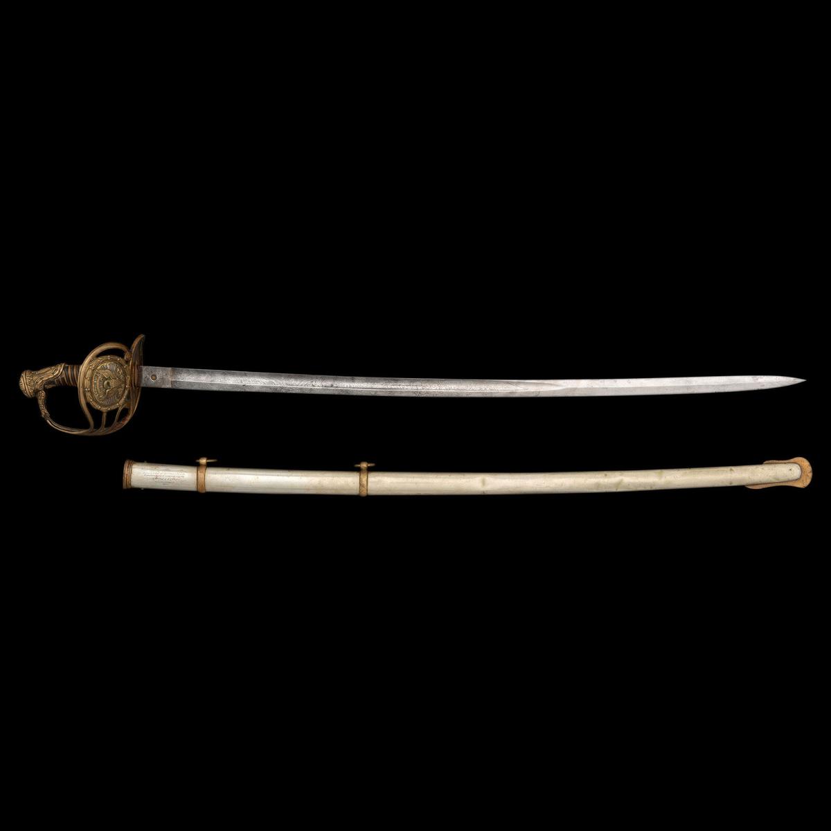 Cent Guard Style Presentation Sword of Capt. A.T. Farwell, KIA, Sword Captured by Capt. J.B. Hughes