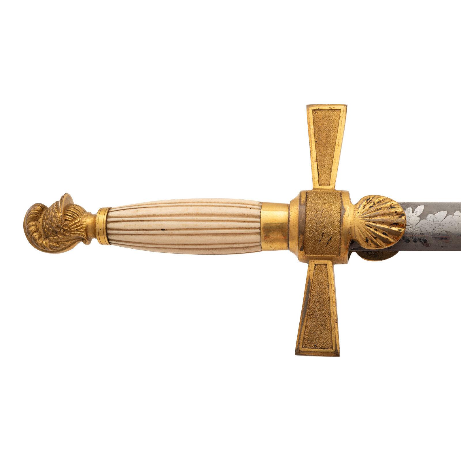 Ames Knight's Head Militia Style Sword Presented to 1st Sergeant (Lt.) Henry Parker - KIA at Resaca