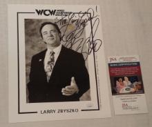 Larry Zbyszko Autographed Signed 8x10 Photo WWF WWE JSA Inscription WCW AWA NWA